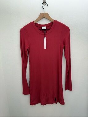 NWT Stillwater Ribbed Long Sleeve Mini Dress Size Medium